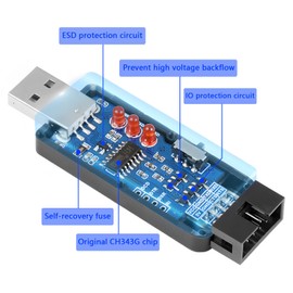YELUFT Industrial USB to TTL Adapter, USB to UART Serial Converter with Original FT232RNL Onboard & Multi Protection Circuits Support Win7/8/8.1/10/11, Mac, Linux, Android, Wince