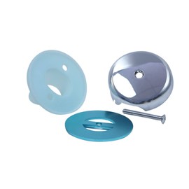 Big Single Hole Overflow Gasket Kit with Overflow Cover (Brushed Nickel)