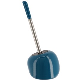 PISE Freestanding Peacock Blue Toilet Brush and Holder Set