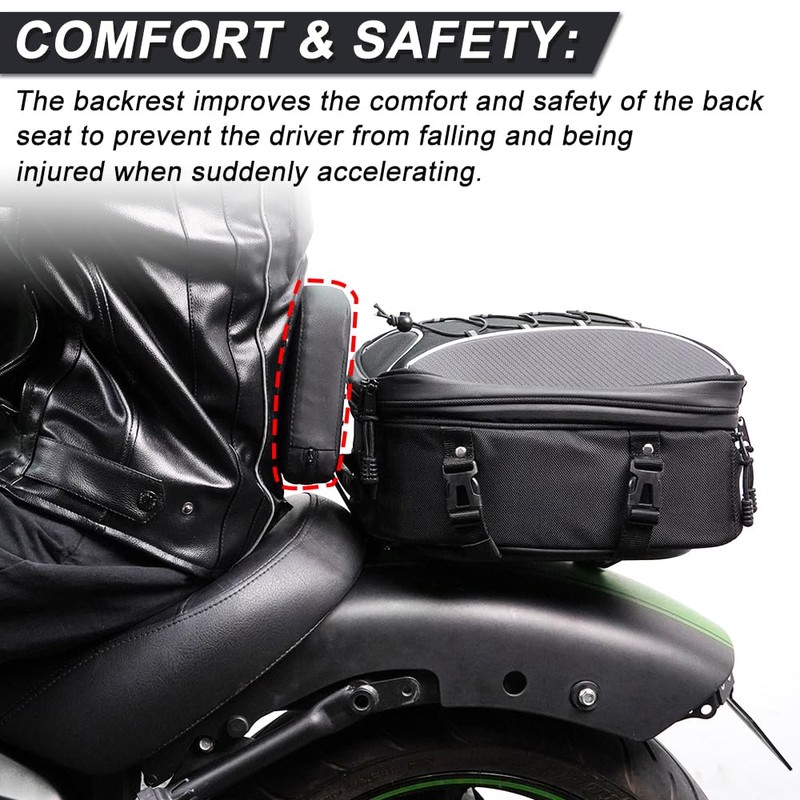 Xitomer Motorcycle Side Rack & Rear Rack with Driver Backrest