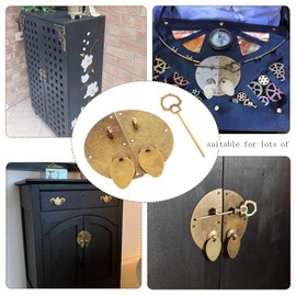 Dophee Chinesische Alte Stil Tür klopfend Vollsperre Latch Möbelbeschläge mit Bolt