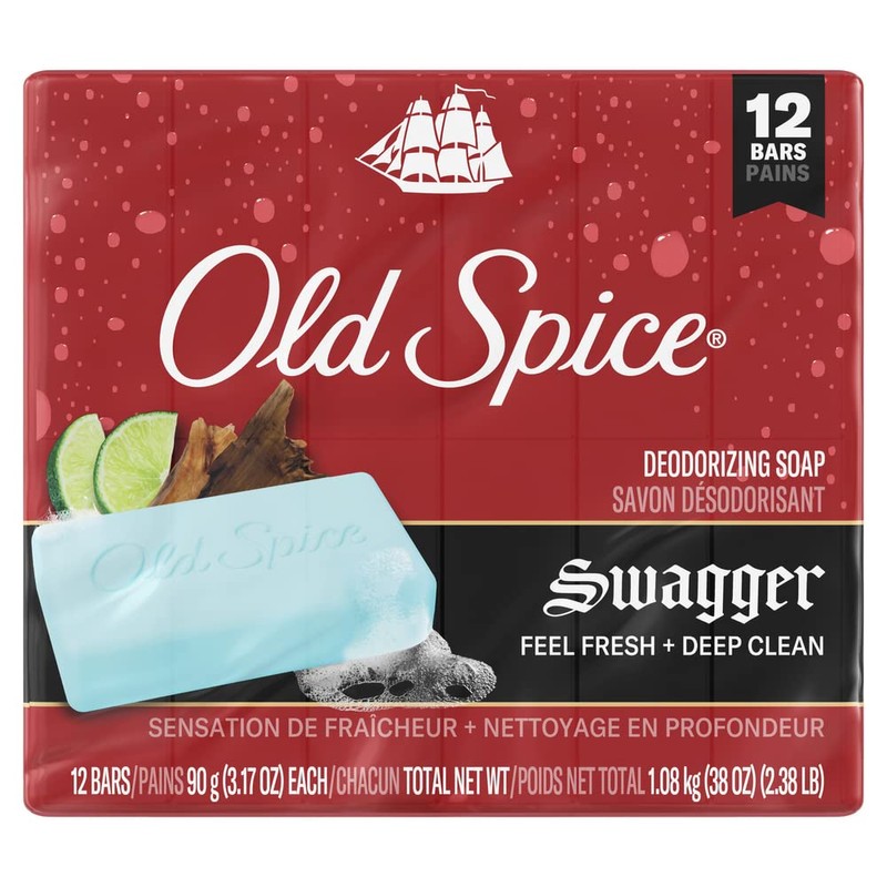 Old Spice Mens Bar Soap Swagger, 3.17oz (48 Bars)