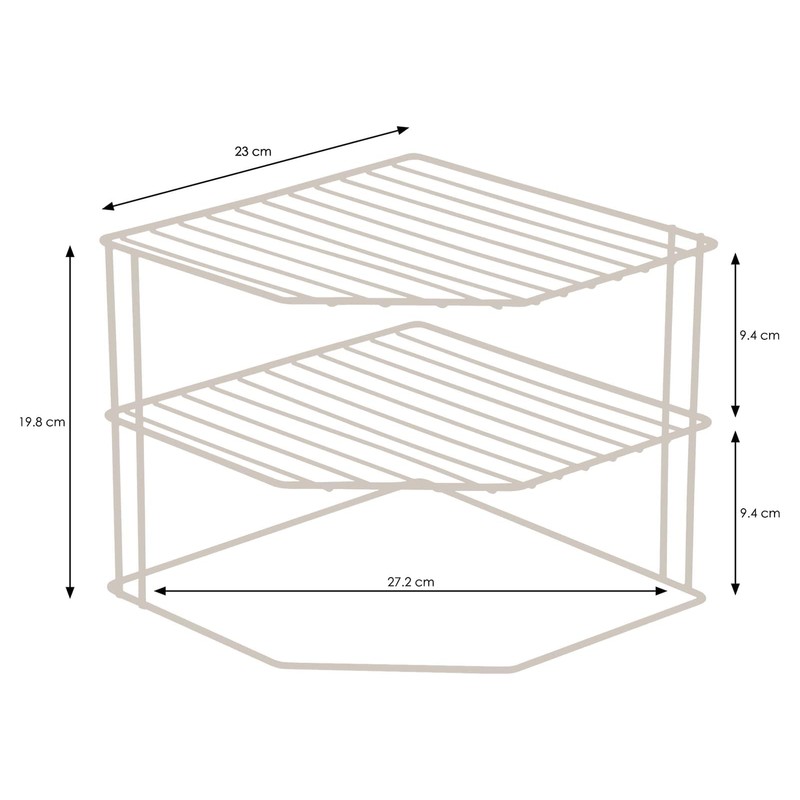 simplywire – 3 Tier Plate Rack - Kitchen Cupboard Organiser