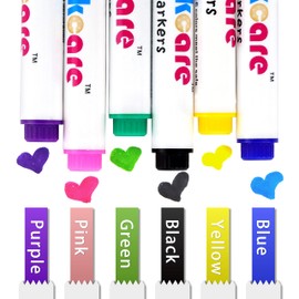 Edible Markers,Food Coloring Markers,Food coloring Pens,6 Colors Food Grade pen,Thick Tip and Fine Tip, Gourmet Writers for Decorating Fondant,Cakes,