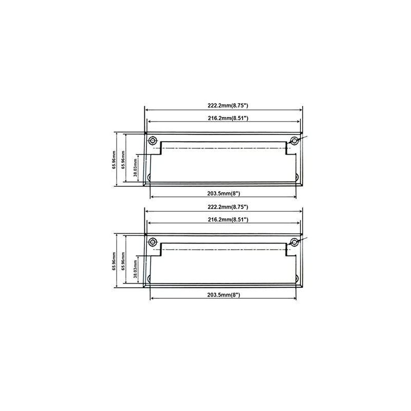 QCAA Solid Brass Mail Slot, with Solid Brass Interior Frame