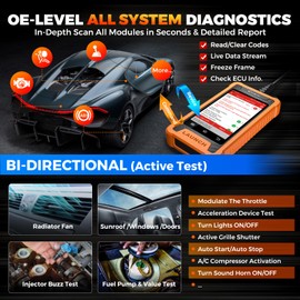 LAUNCH Creader Elite for Land Rover Jaguar OBD2 Scanner, 2025 Full System Bi-Directional Diagnostic Scan Tool, All Reset Services, Active Tests, Height Calibration, Auto VIN, Lifetime Free Update