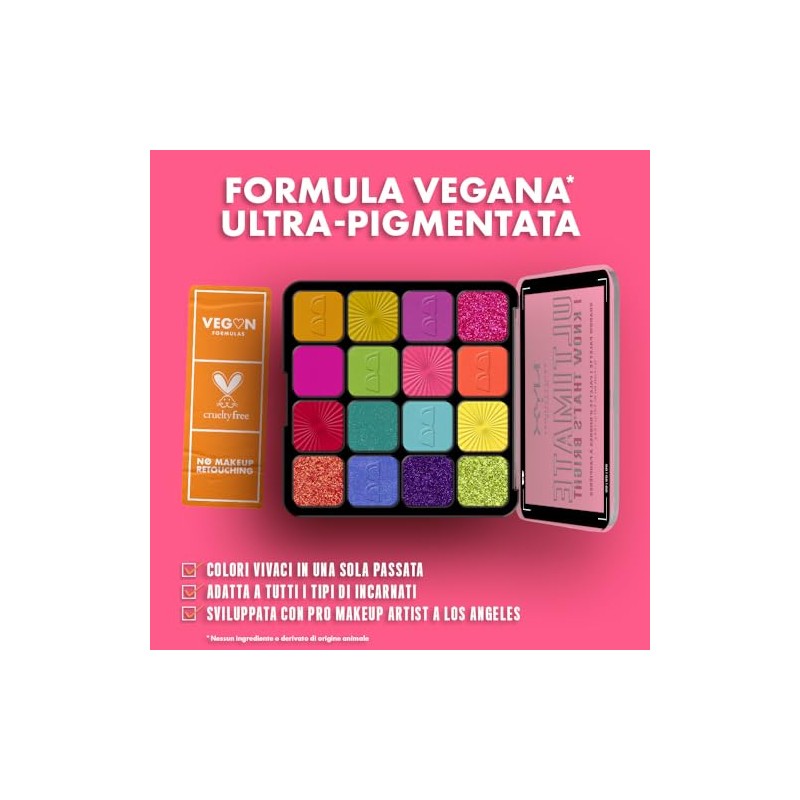 NYX Professional Makeup, Ultimate Shadow, Paleta de sombras, Brights