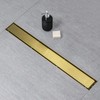 SaniteModar Linear Shower Drain, Gold Shower Drain 32 inch with