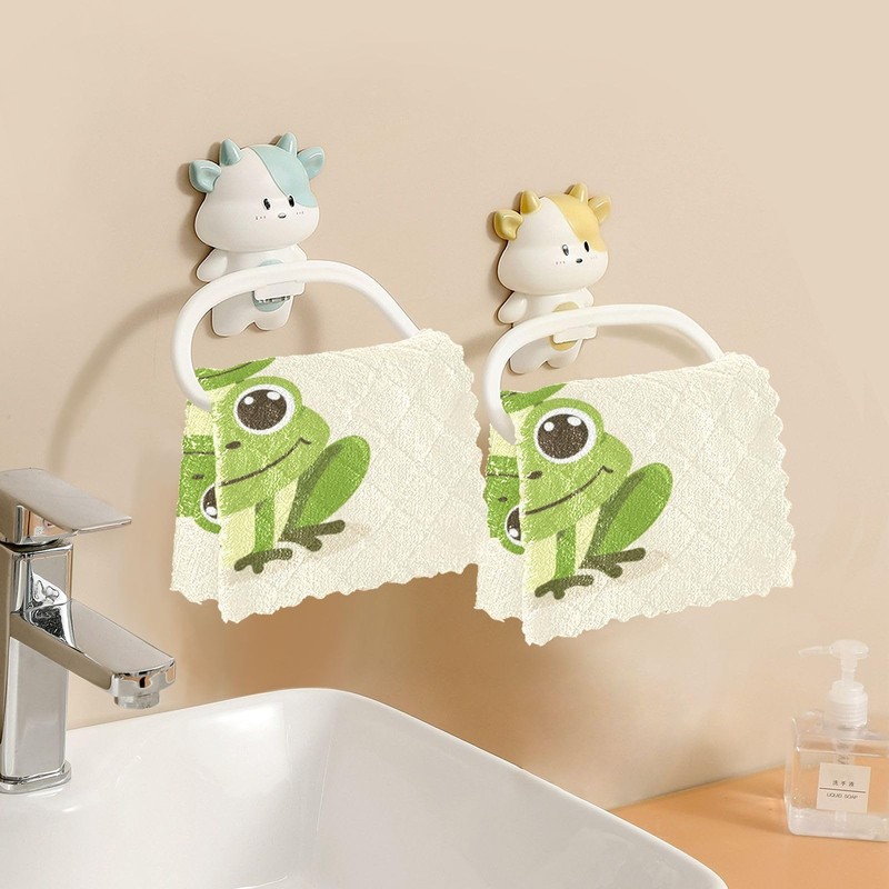 senya Overlay Frog Print Dish Cloths 6 Pack Dish Towels