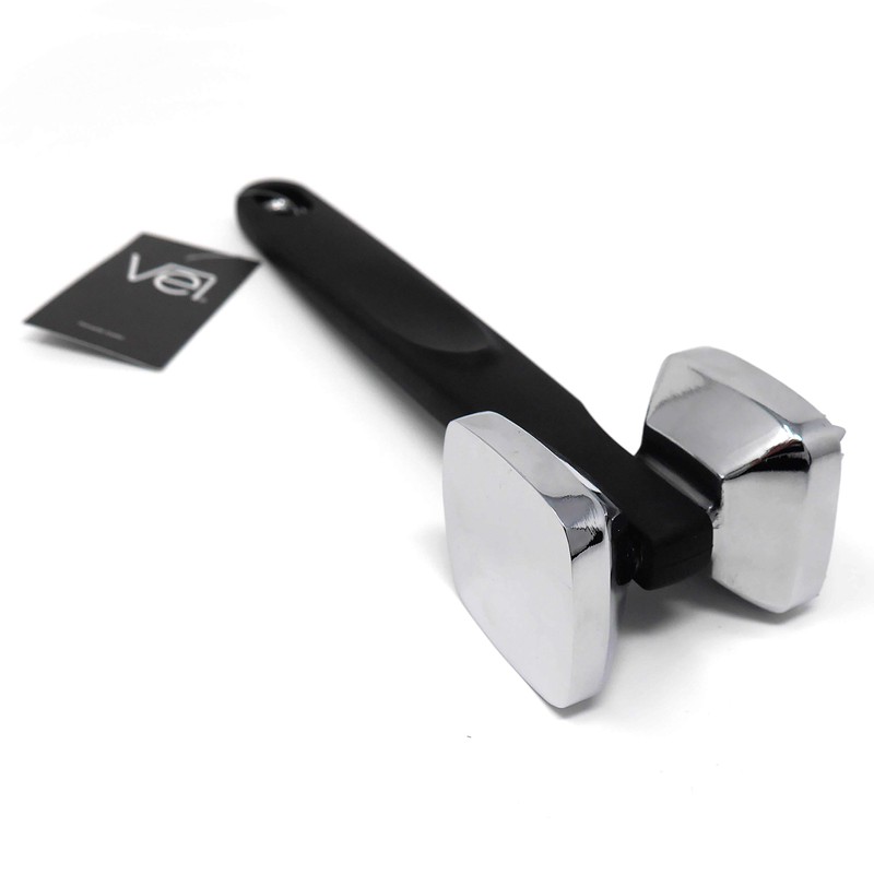 Vel. Non-Slip Double Side Meat Tenderizer Hammer Pounder - Heavy