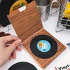 Soundzero Pack of 12 Retro Vinyl Record Coasters, Retro Coffee