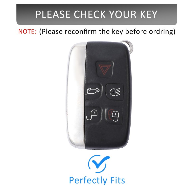 Key Fob Cover with Heavy-duty Keychain for Rover Evouge Discovery