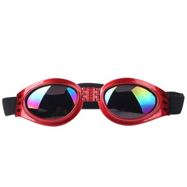 NACOCO Pet Glasses Dog Sunglasses Dog Glasses Golden Retriever Samoyed Sunglasses Goggles Big Dog Sunglasses (Red)