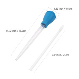 Vagocom 2Pcs Manual Fish Tank Cleaning Tools,30ml Aquarium Water Changer,21 Inches Multifunction Siphon Dropper for Fish Bowl Waste Remover,Aquarium Bottom Gravel Waste Clean,Coral Feeder(Blue)