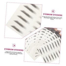 Housoutil Professional Eyebrows in a Pack of 12 Waterproof Natural Fake Eyebrow Stickers No Recovery Time Needed