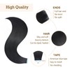 AGMITY Tape-In Real Hair Extensions, Remy Tape Hair Extensions, Deep