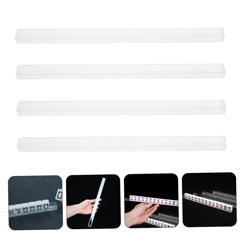 Kisangel 4pcs Mini Mahjong Ruler U Shaped Stand for Travel