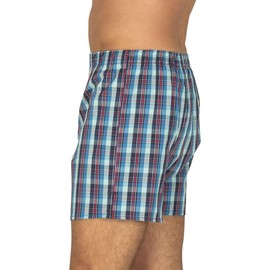 D.E.A.L International Boxershorts Blau & Rot Kariert Größe XXL