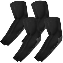 ROCK TAKIN UV Sun Protection Arm Sleeves for Men Women, UPF 50+ Cooling Sun Sleeves to Cover Arms Sports Compression Covers for Golf Baseball Football Work Running Cycling Driving - 4 Pairs