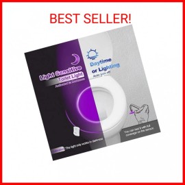 LAVAED Motion Sensor Toilet Bowl Seat Light - 8 Color Changing Home Bathroom Lig