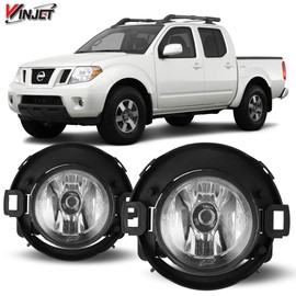 Winjet Fog Lights OEM Series for [2005-2015 Nissan Xterra] [2010-2017 Frontier][2018 Nissan Frontier] with H11 12V 55W Halogen Bulbs Driving Fog Lamps Replacement w/ Wiring and Switch Kit Clear Lens