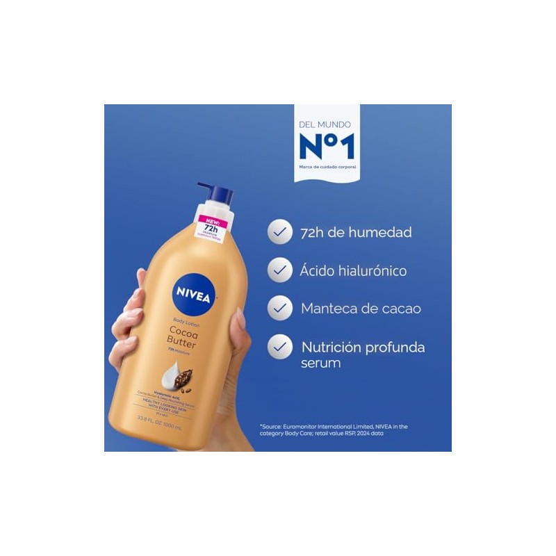 NIVEA Loción corporal de manteca de cacao para piel seca