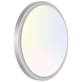 libtit LED Ceiling Light Silver 15 W, 18 cm Flat Ceiling Light, Round Bright 3000 K Warm White 4000 K Neutral White 6500 K Cool White, Small Modern Bathroom Lamp for Ceiling Hallway Kitchen Bathroom