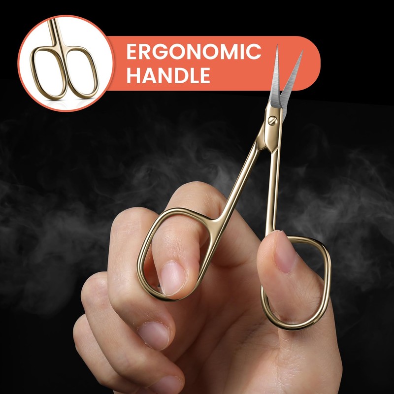 BEZOX Curved Cuticle Scissors - Precision Manicure Scissor Nail Cuticle