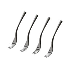 Knork Chrome Curve Salad Fork 4 Piece Set