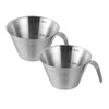Lobamop 2er-Pack 90 Ml Espresso-Messbecher Edelstahl-Ausgießbecher mit für Kaffee-Espresso