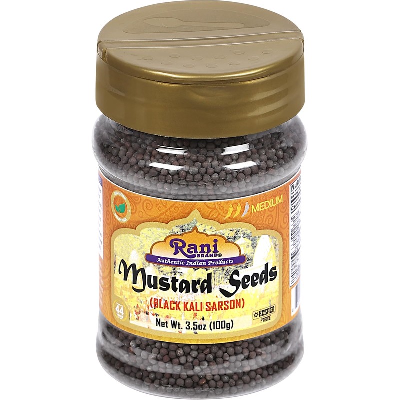 Rani Black Mustard Seeds Whole Spice (Kali Rai) 3.5oz (100g)