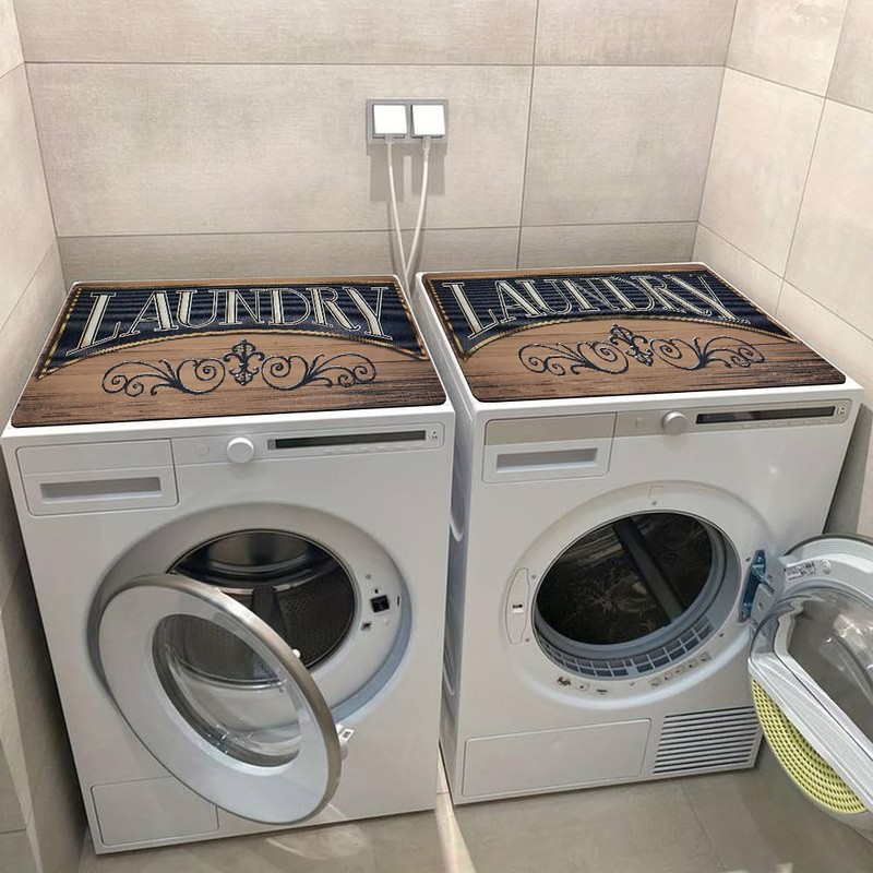 2PCS Washer and Dryer Covers for the Top,Non-slip Dryer Top