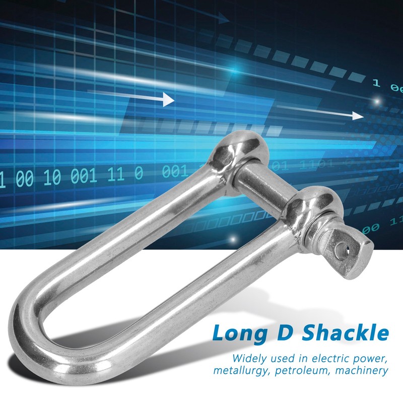 Long D Shackle 304 Stainless Steel Straight Anchor Screw Pin