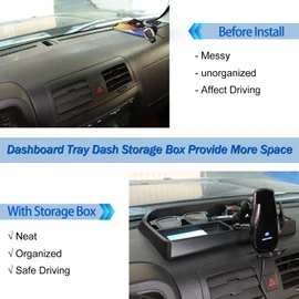 Fgtagtal Fit for Hummer H3 2005-2009 Dash Multi-Mount Phone Holder Storage Tray, Dashboard Storage Box, Storage Box Container Coin Key Card Sunglass (with Wireless Charger Holder - Style D)