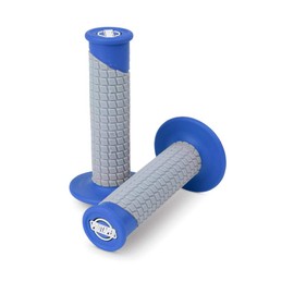 ProTaper Blue/Grey Clamp-On Pillow Top Grips Pair for Most 2-Stroke and 4-Stroke Motocross Models 021679