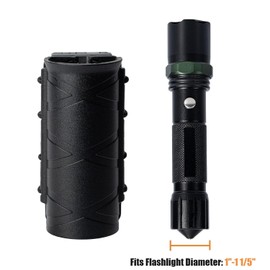 Woltechz Flashlight Holder for Duty Belt Tactical MOLLE Torch Holster with Quick Release, Rotatable Light Carry Case Pouch fit 1"-1.2" Diameter Flashlight for Police Leo Security Military