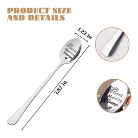 Gramps Grandpa Birthday Gifts from Grandson Granddaughter Papaw Grandfather Christmas Gift for Men Good Morning Gramps Engraved Spoon Gift for Granddady Long Distance Gifts from Grandkids