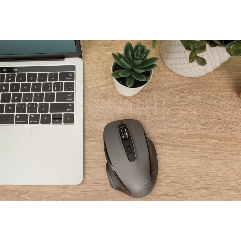 ZUB Digitus ergonomsiche optische Maus black grey