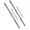 2Pcs Collapsible Metal Straw 304 Stainless Steel Drinking Travel Telescopic