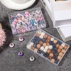 Wanmu Set of 4 Mini Plastic Clear Beads Storage Boxes,