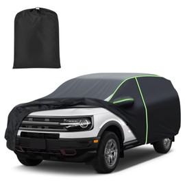 Mixsuper Liner Car Cover for Ford Bronco Sport 2021-2026, 7 Layers Full Car Cover All Weather Car Covers for Bronco Sport, Waterproof Outdoor Cover with Zipper Door Reflective Strips