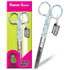 La Repera de Enfermera® Mayo Scissors with Roma Tip: Premium Scissors for Bandage and Sanitary Emergencies | Ideal for Nursing Gifts and Nursing Accessories and TCAE (SPRING SPLASH)