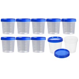 Roczential 10 Pack Salad Dressing Container With Lids - Leakproof Condiment Containers, Reusable Stackable Plastic Dip Sauce Containers With Screw Lids