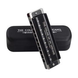 Blues Harmonica The COLOR OF MY DREAMS 10 Hole 20 Tone Harmonica with Imported Reed ABS Comb for Beginners Professionals (C Key)