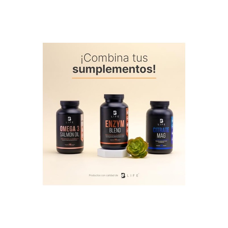 Enzimas Digestivas Probióticos Papaya Psyllium Husk 180 Cápsulas 1800 Por