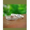 Unbranded/Generic Womens Cubic Zirconia Engagement Wedding Promise Ring 2 pc