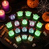 IAIHBBLY 56 Pcs Halloween Luminous Mini Miniature Resin Ghost Figurines
