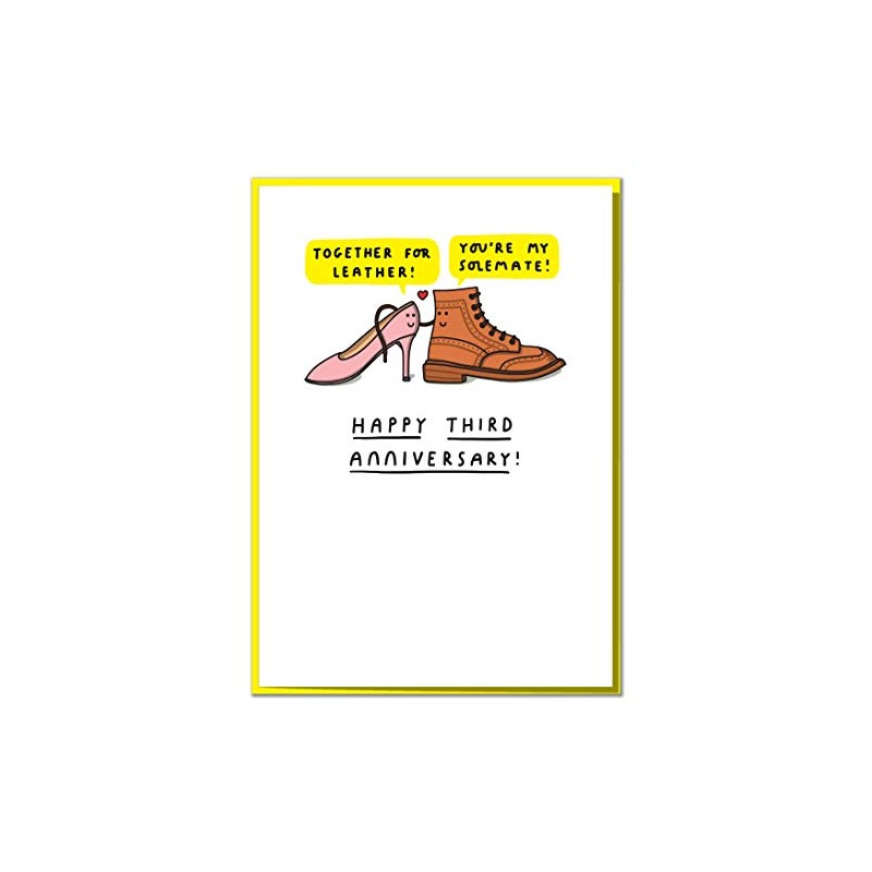 Together for Leather! Funny Third Anniversary Card