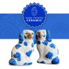 Staffordshire Dogs Chinoiserie Decor Blue Decorative Salt Pepper Shakers Set