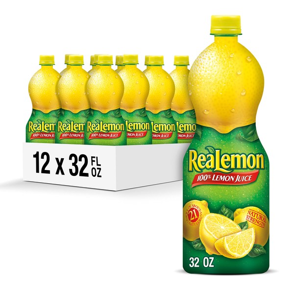 ReaLemon 100 percent Lemon Juice, 32 fl oz bottles (Pack of 12)